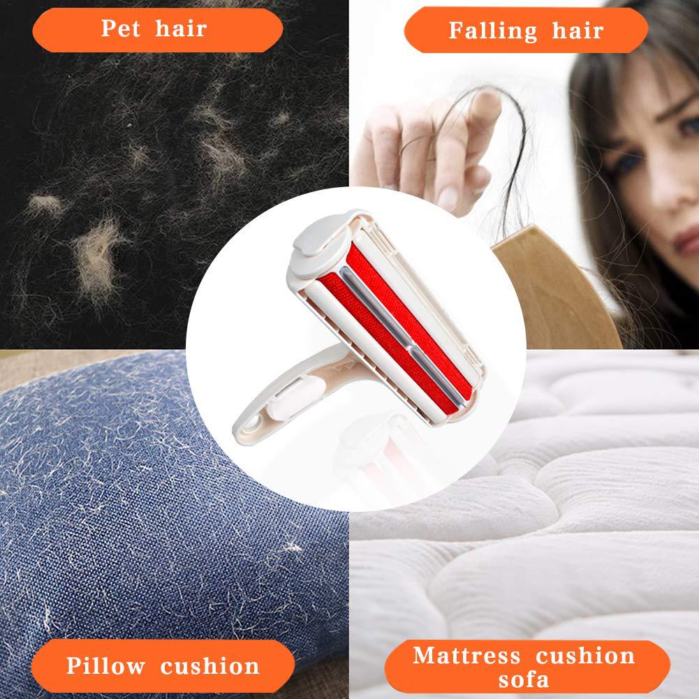 2-Way Dog Cat Comb Tool Convenient Cleaning Lint Brush Pet Hair Roller Remover Dog Cat Fur Brush Base Home Furniture Sofa Clothe