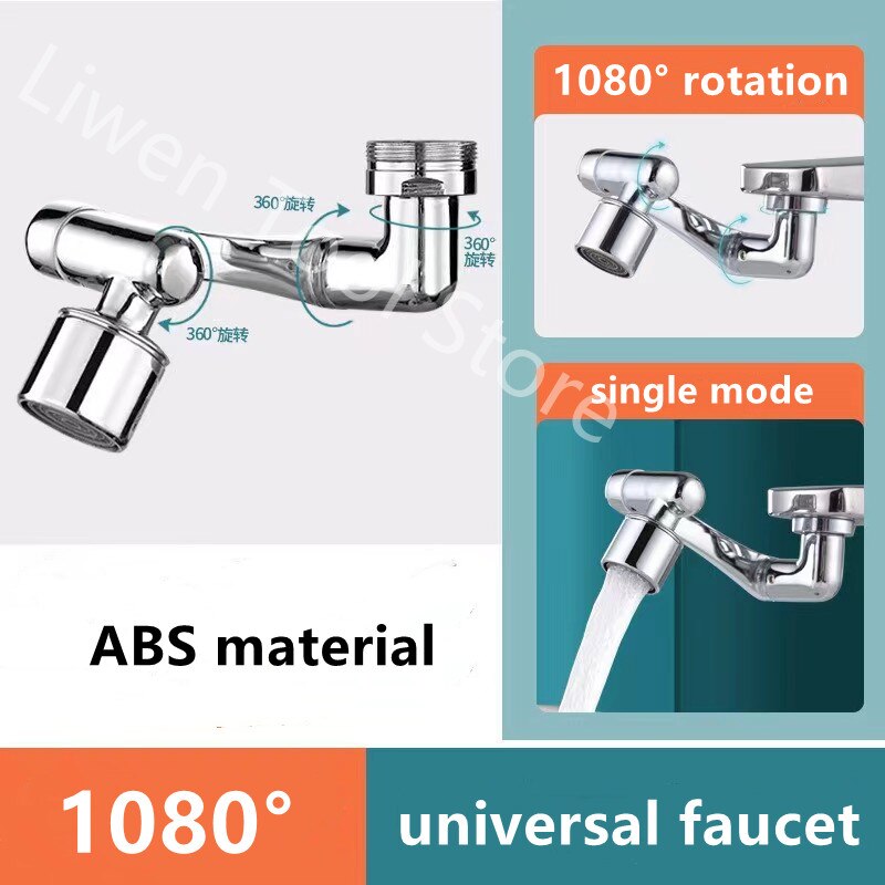 1080 Universal Rotation Faucet Extender Sprayer Head Kitchen Robot Arm Extension Faucets Mixer Aerator Bubbler Water Tap Nozzle