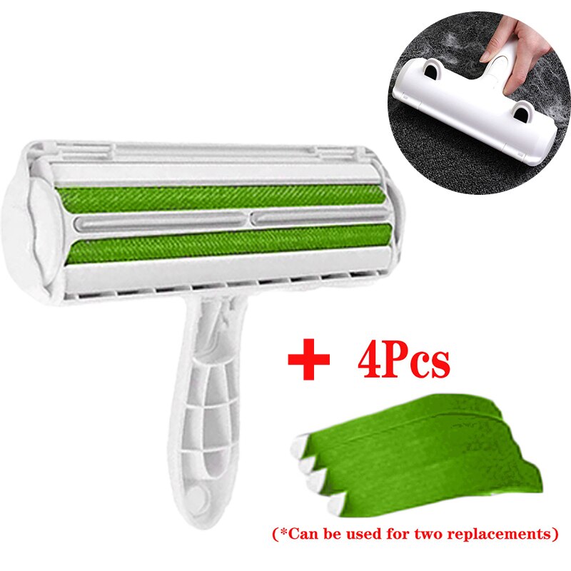 2-Way Dog Cat Comb Tool Convenient Cleaning Lint Brush Pet Hair Roller Remover Dog Cat Fur Brush Base Home Furniture Sofa Clothe