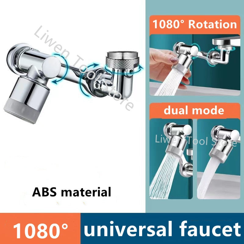 1080 Universal Rotation Faucet Extender Sprayer Head Kitchen Robot Arm Extension Faucets Mixer Aerator Bubbler Water Tap Nozzle