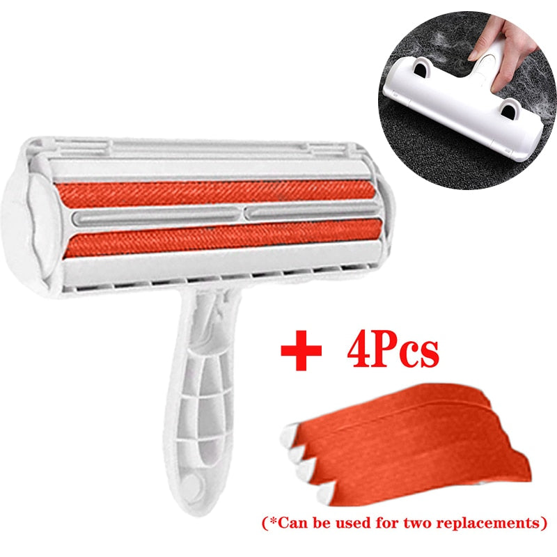 2-Way Dog Cat Comb Tool Convenient Cleaning Lint Brush Pet Hair Roller Remover Dog Cat Fur Brush Base Home Furniture Sofa Clothe