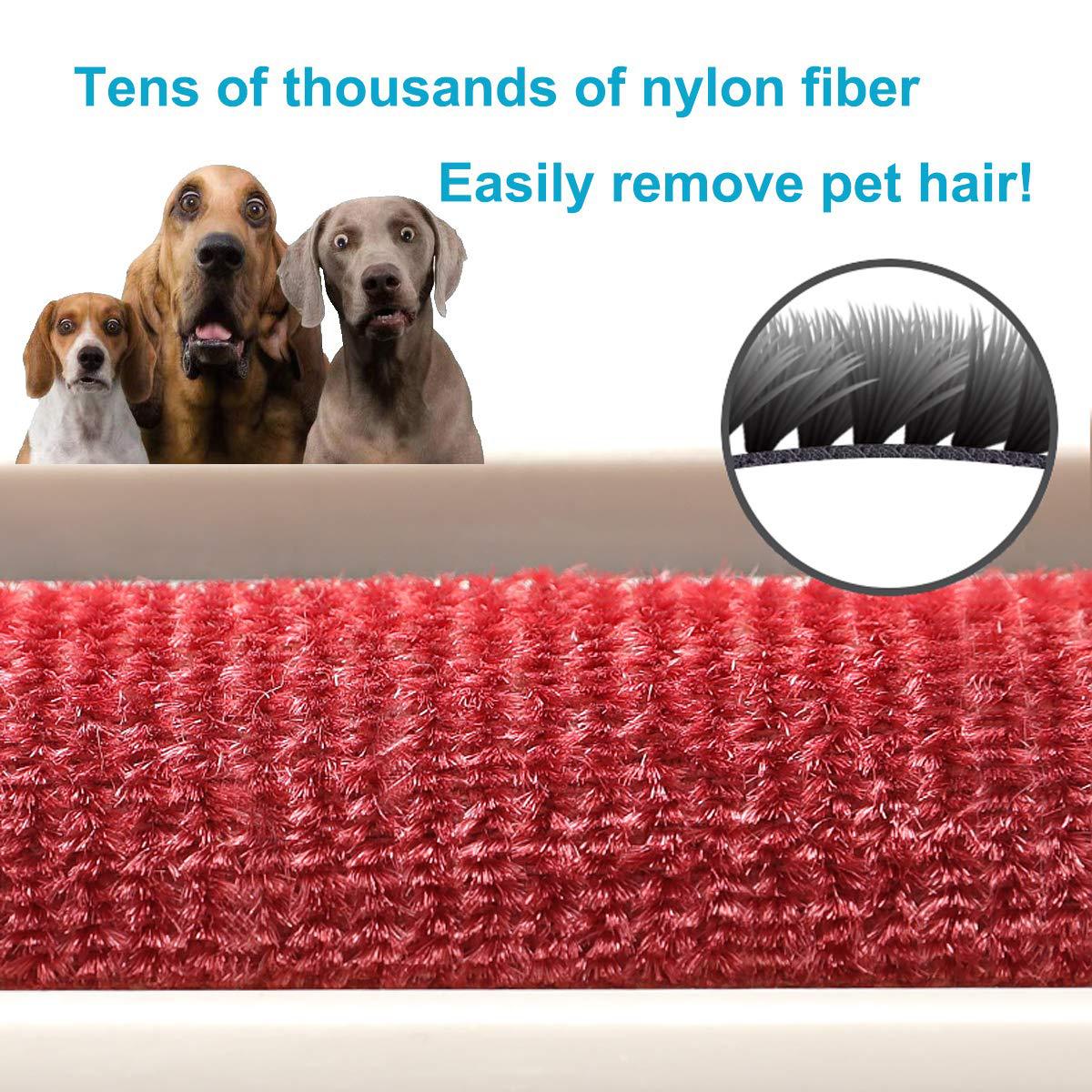 2-Way Dog Cat Comb Tool Convenient Cleaning Lint Brush Pet Hair Roller Remover Dog Cat Fur Brush Base Home Furniture Sofa Clothe