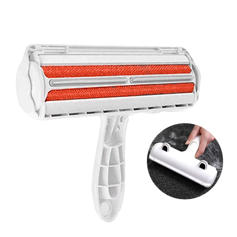 2-Way Dog Cat Comb Tool Convenient Cleaning Lint Brush Pet Hair Roller Remover Dog Cat Fur Brush Base Home Furniture Sofa Clothe
