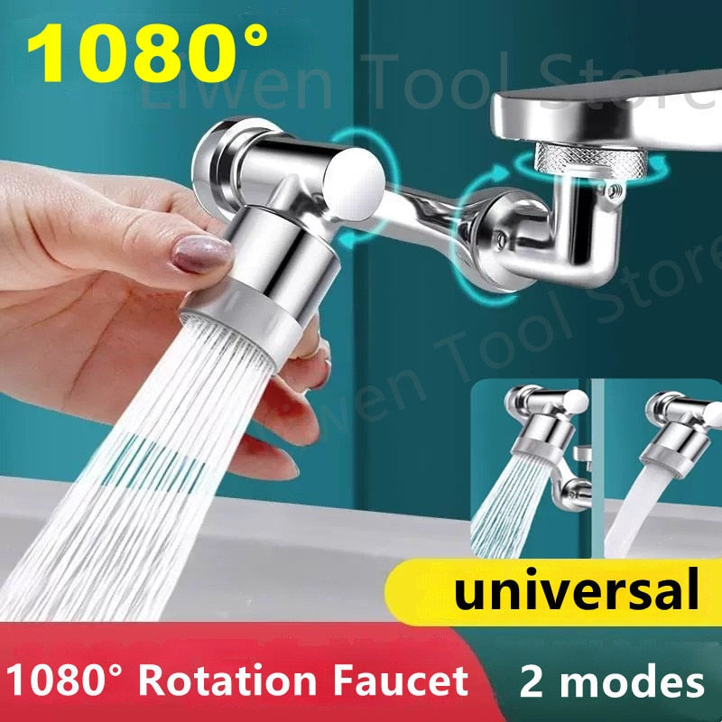 1080 Universal Rotation Faucet Extender Sprayer Head Kitchen Robot Arm Extension Faucets Mixer Aerator Bubbler Water Tap Nozzle